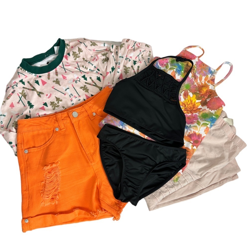 Nordstrom Size 7‎ Kids Clothing Lot Bikini Shorts Floral Tank Top Pyjama Set